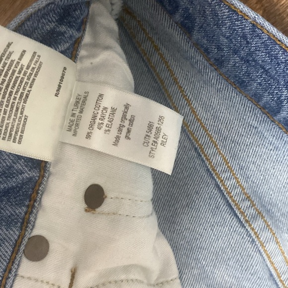 AGOLDE HIGH WAISTED STRAIGHT LEG BUTTON FLY JEANS STRETCH DENIM SZ 28 - Picture 8 of 13